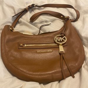Michael Kors tan leather crossbody bag